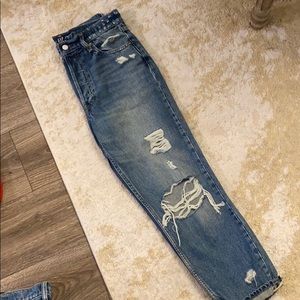 GAP Destructed Straight Jeans